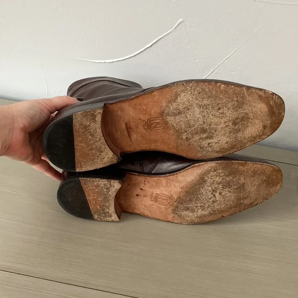 Nordstrom Mens Italian Made Soft Supple Leather Regalo Boots side Zip Size 11 - Picture 15 of 16